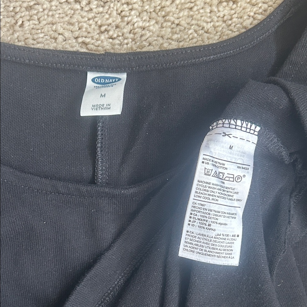 Old Navy Women’s basic black long sleeve Jersey Dress, M - Picture 3 of 3